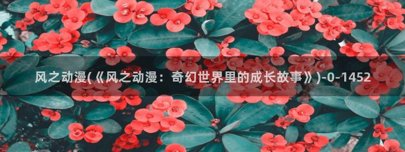 恋爱暴君动漫:风之动漫(《风之动漫:奇幻世界里的成长故事》)